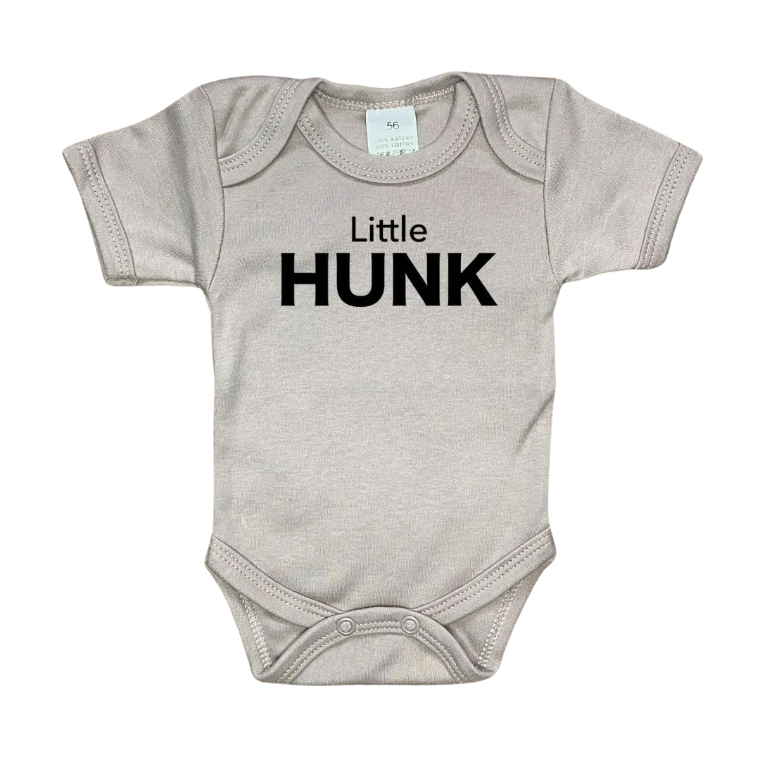 baby Romper met tekst 100% katoen zand
