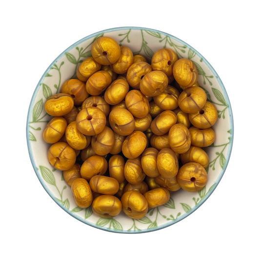 Siliconen kralen abacus gold