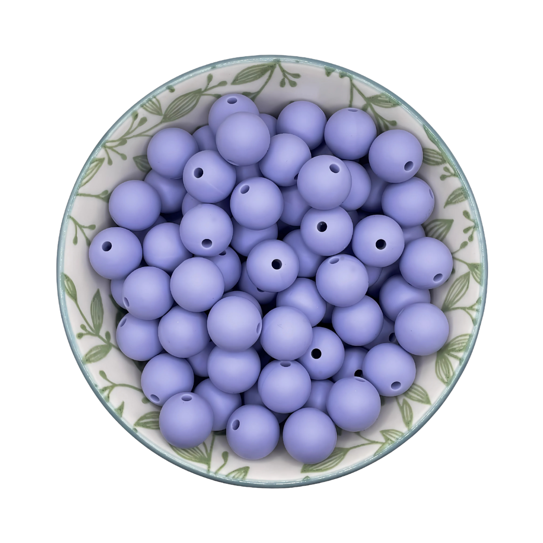 Siliconen kralen 12mm hortensia paars