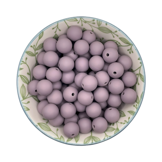 Siliconen kralen 12mm purple ash