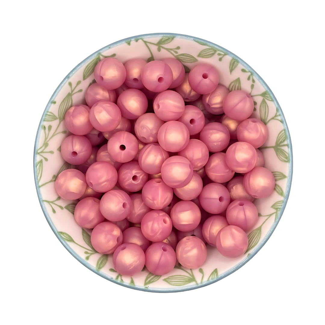 Siliconen Kralen Dark Pink Pearl
