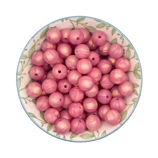 Siliconen kralen 12mm Dark pink pearl
