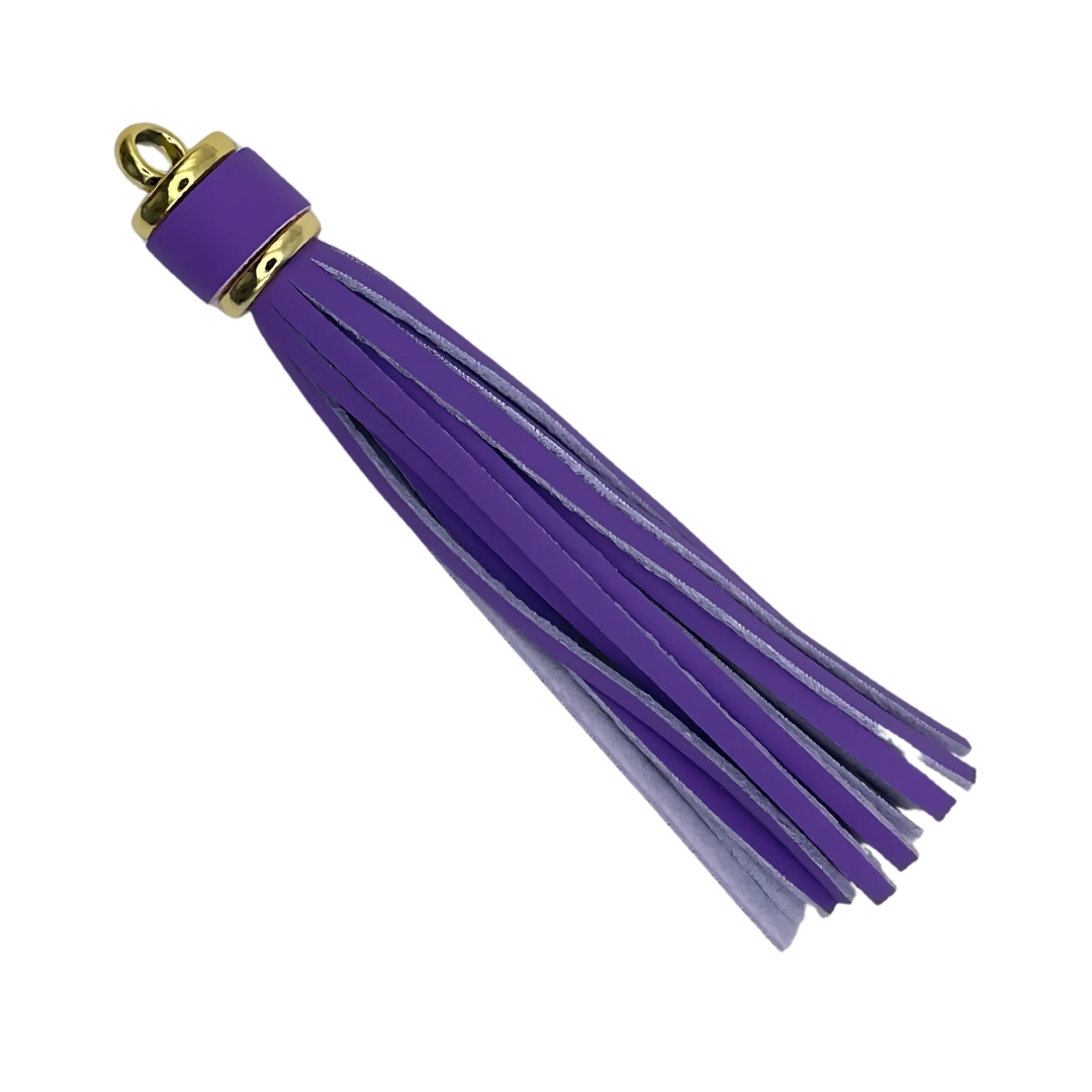 kwast (tazzle) groot paars met ring goud kleur