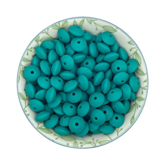 Siliconen kralen tussenschijfjes emerald