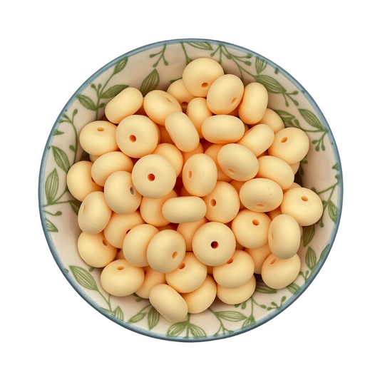 Siliconen kralen abacus creme