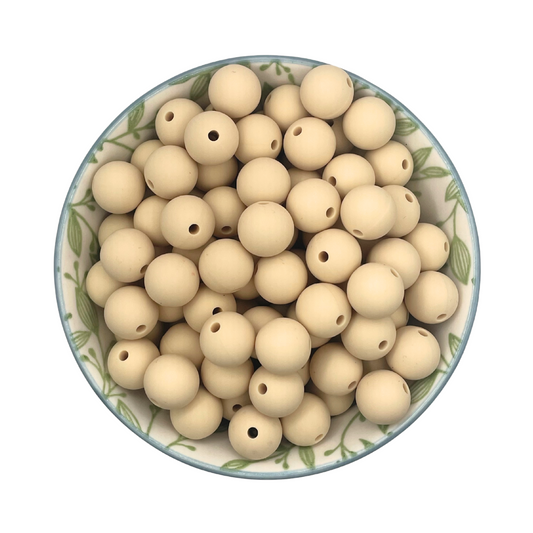 siliconen kralen 12mm beige