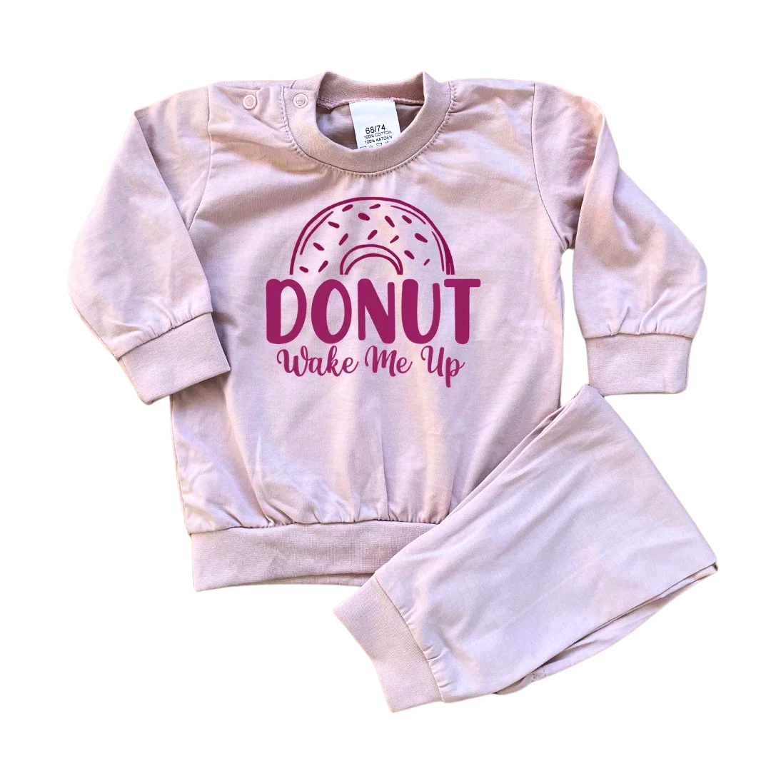 Baby pyjama tekst Roze