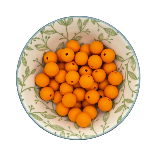 Siliconen kralen 12mm honey gold