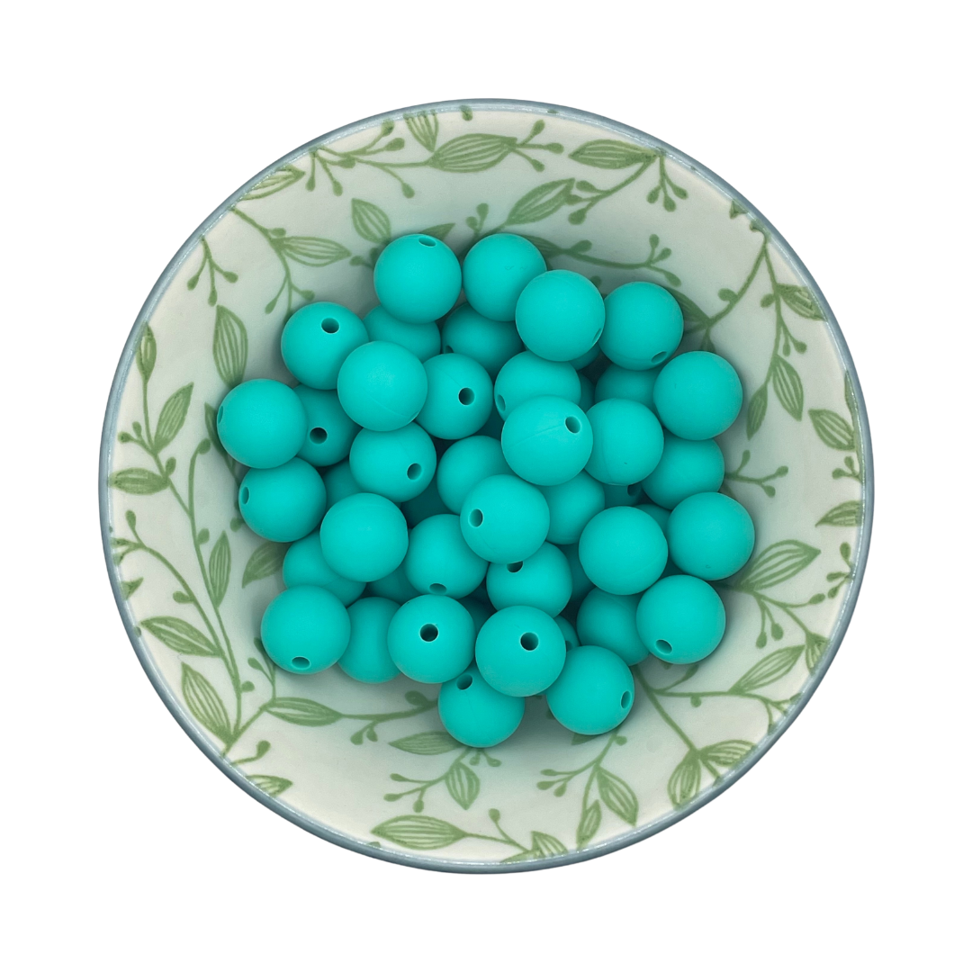 Siliconen Kralen Turquoise