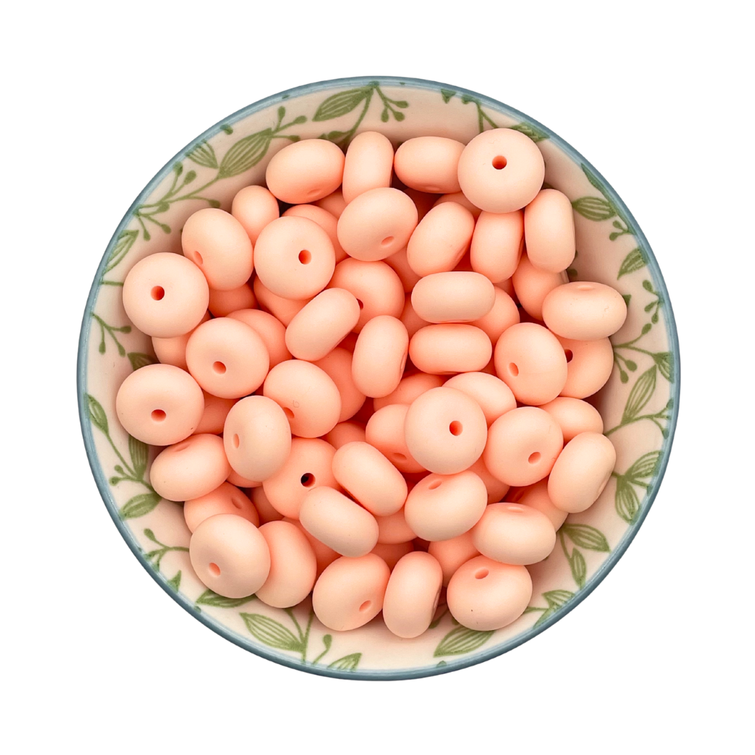 Siliconen kralen abacus licht roze