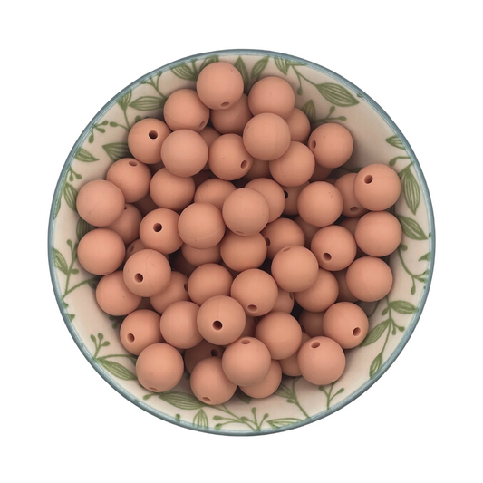 siliconen kralen 12mm donker blush