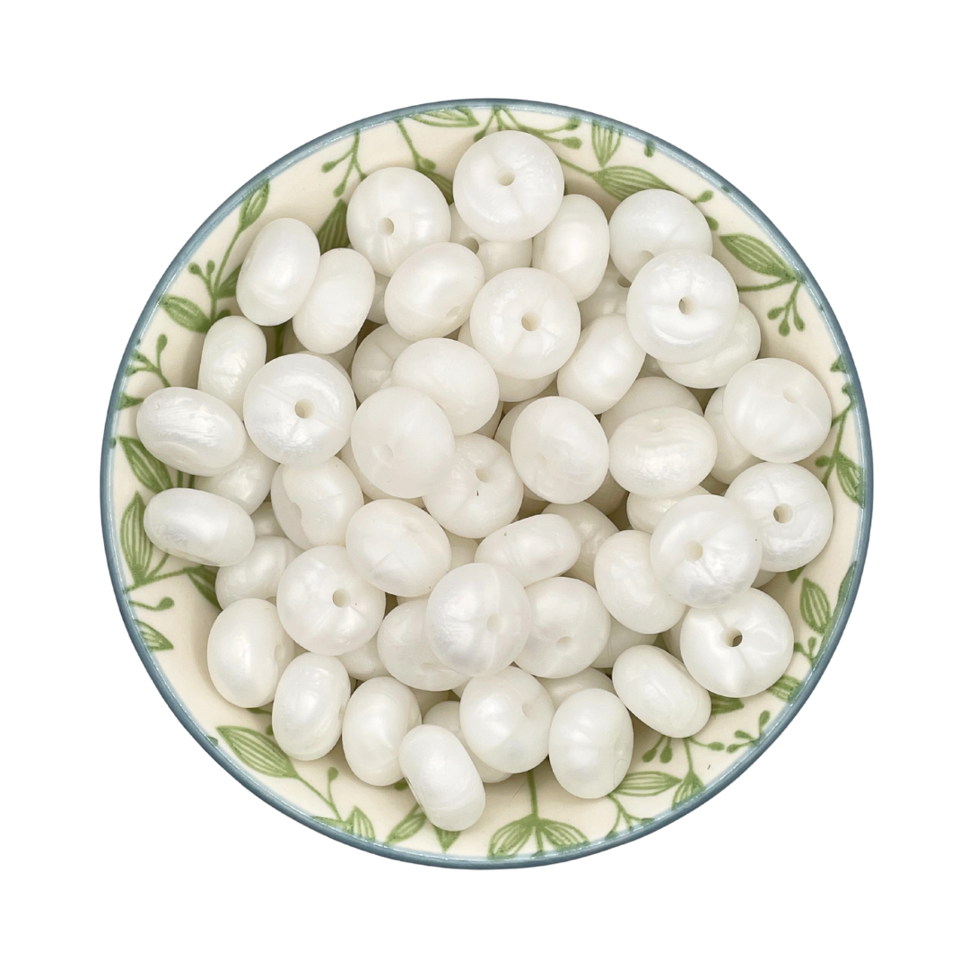 Siliconen kralen abacus pearl parelmoer