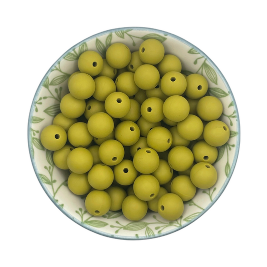 siliconen kralen 12mm pistache groen