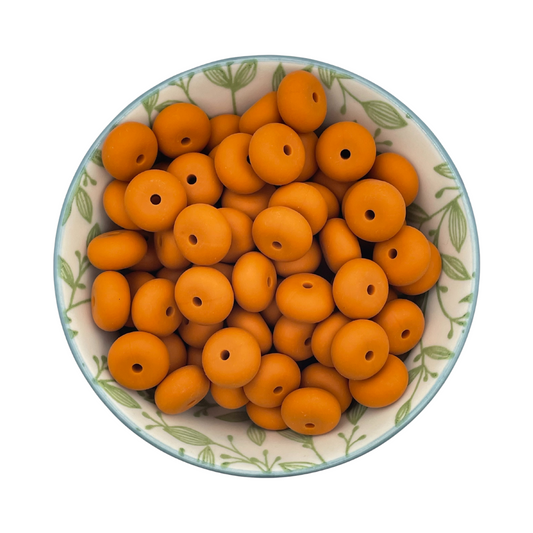 Siliconen kralen abacus roest bruin