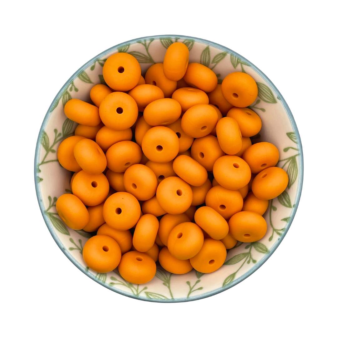 Siliconen kralen abacus honey gold