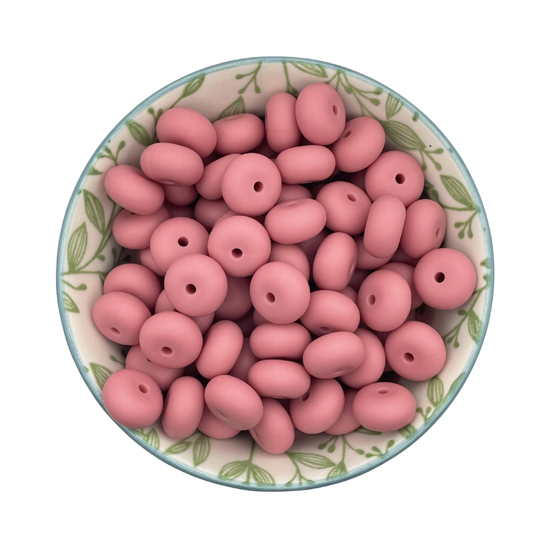 Siliconen kralen abacus blush