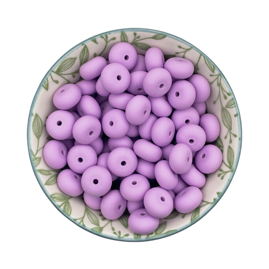 Siliconen kralen abacus lila