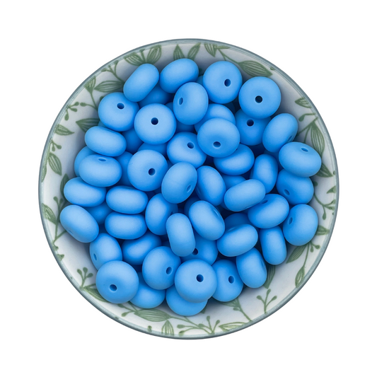 Siliconen kralen abacus Sky blauw