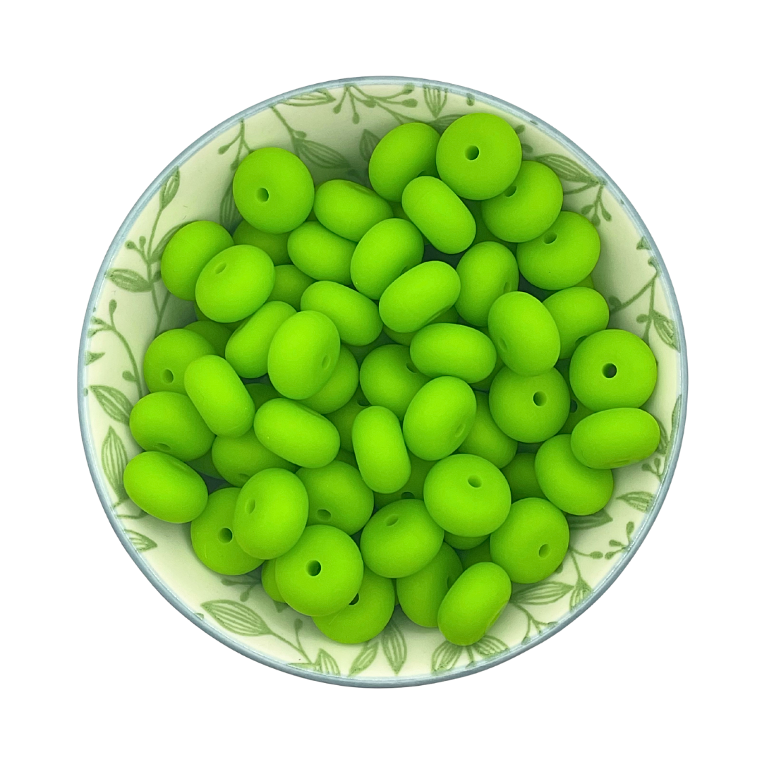 Siliconen kralen abacus lime