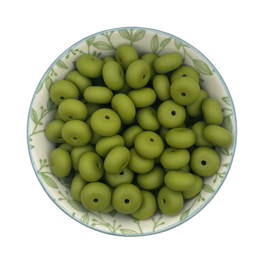 Siliconen kralen abacus army groen