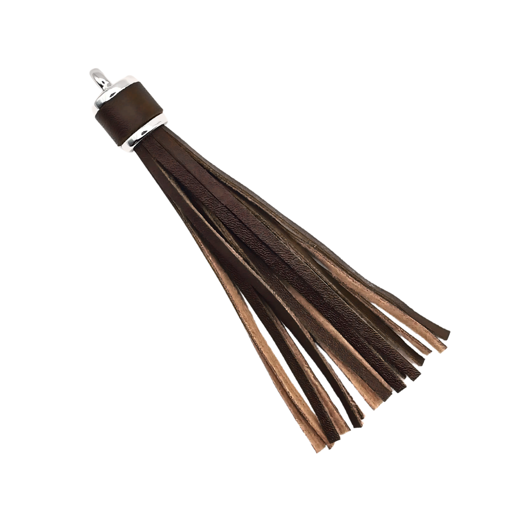 tazzle Kwast voor sleutelhanger tassenhanger donker bruin