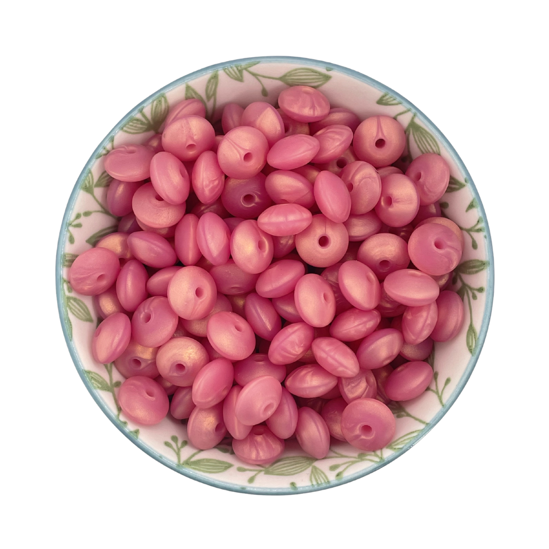 Siliconen Kralen Dark Pink Pearl