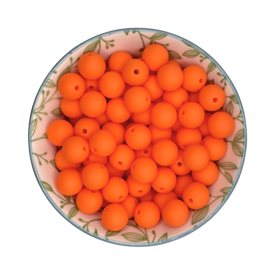Siliconen kralen 12mm kleur Perzik