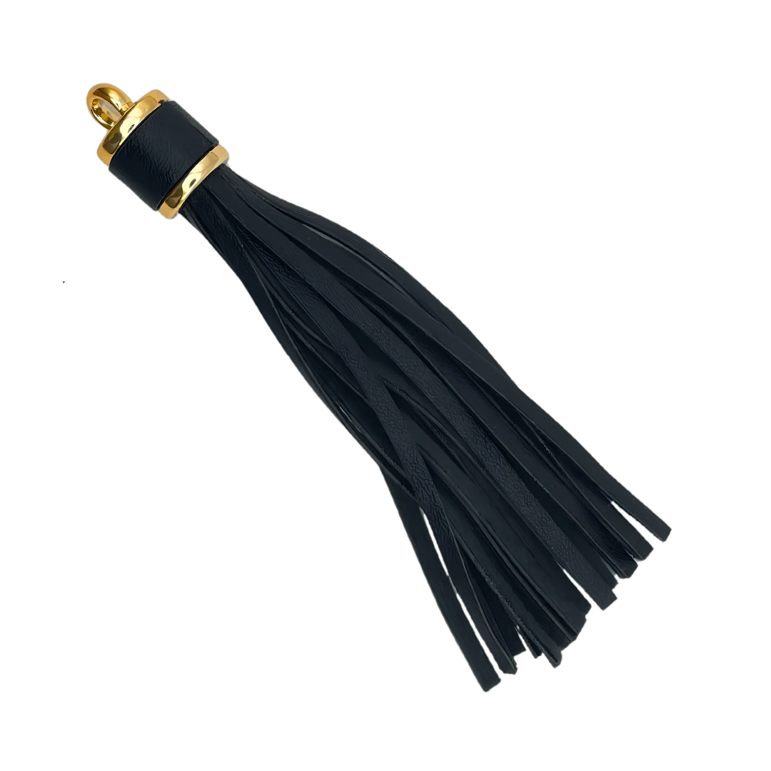 kwast (tazzle) groot zwart met ring goud kleur