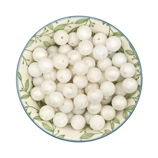 siliconen kralen 12mm Pearl