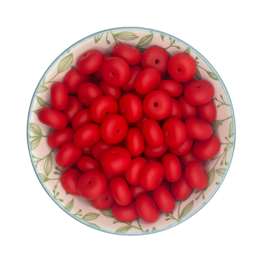 Siliconen kralen abacus vuurrood