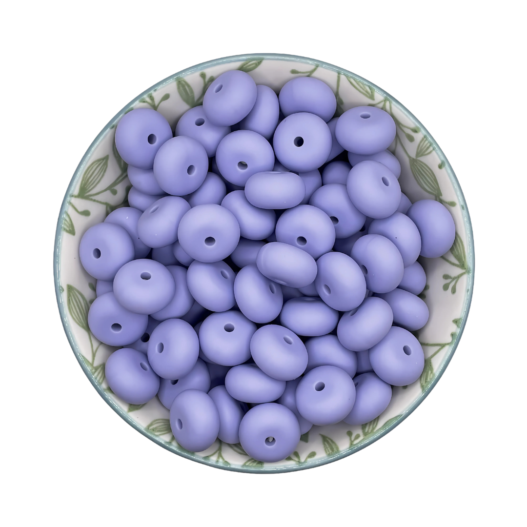 Siliconen kralen abacus hortensia paars