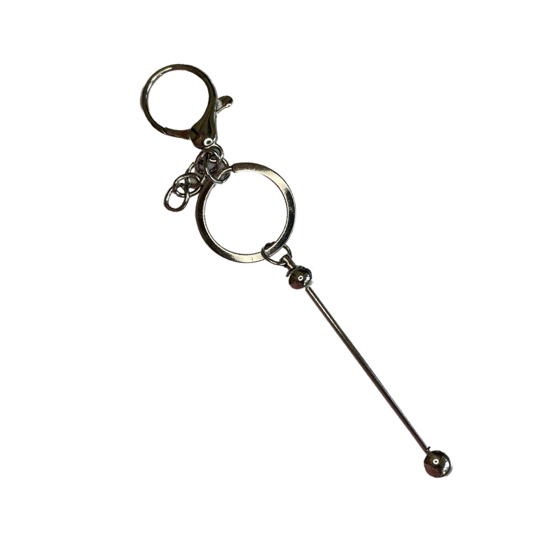 sleutelhanger voor rijgen van kralen zilver