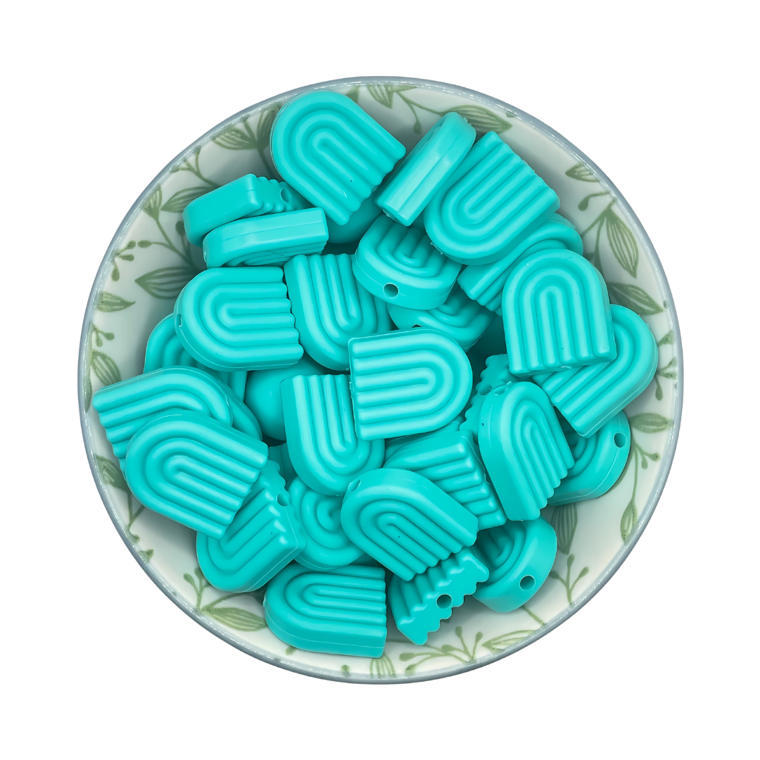 Figuurkralen Regenboog Turquoise