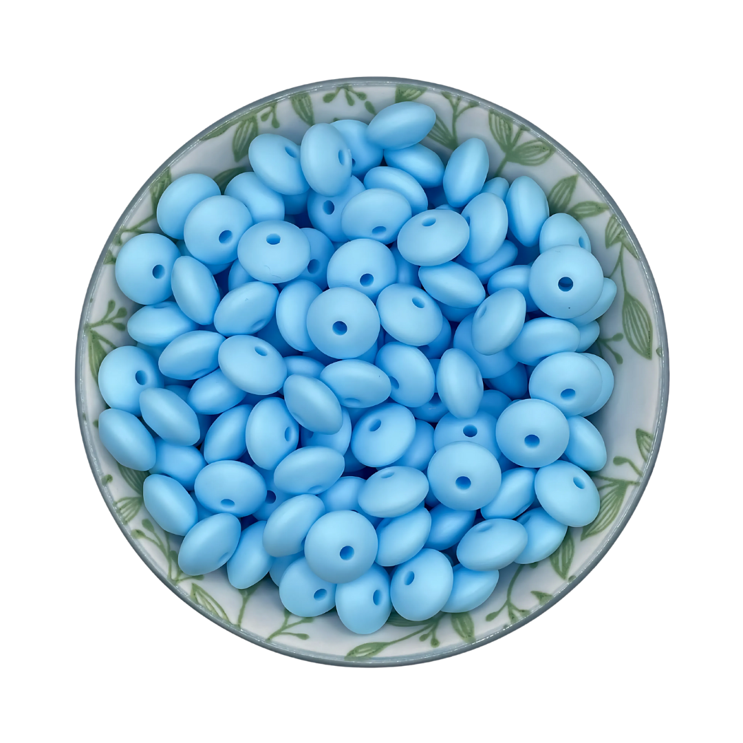 Siliconen Kralen Helder Blauw