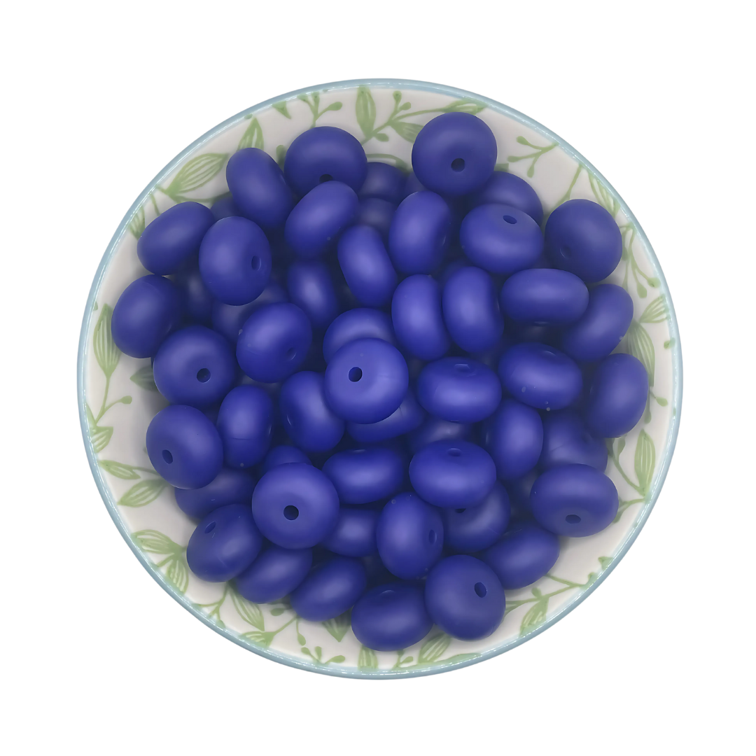 Siliconen kralen abacus midnight blue