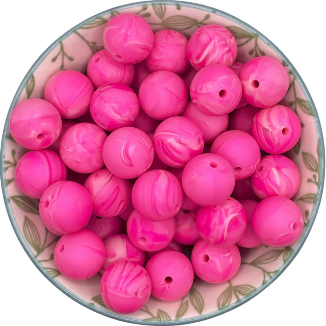 Printkralen Marble Hot Pink