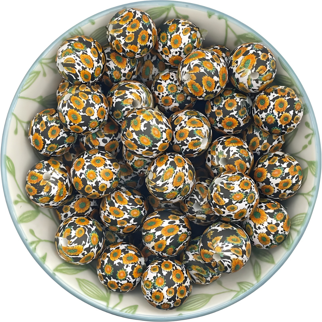 Siliconen printkralen zonnebloemen