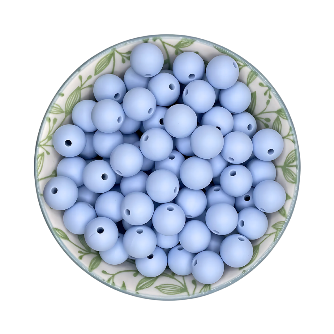 Siliconen Kralen Baby Blauw