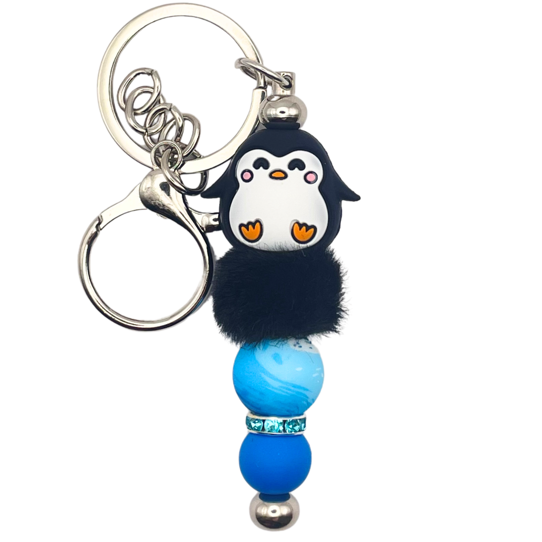 Sleutelhanger op staaf Pinguin Blauw