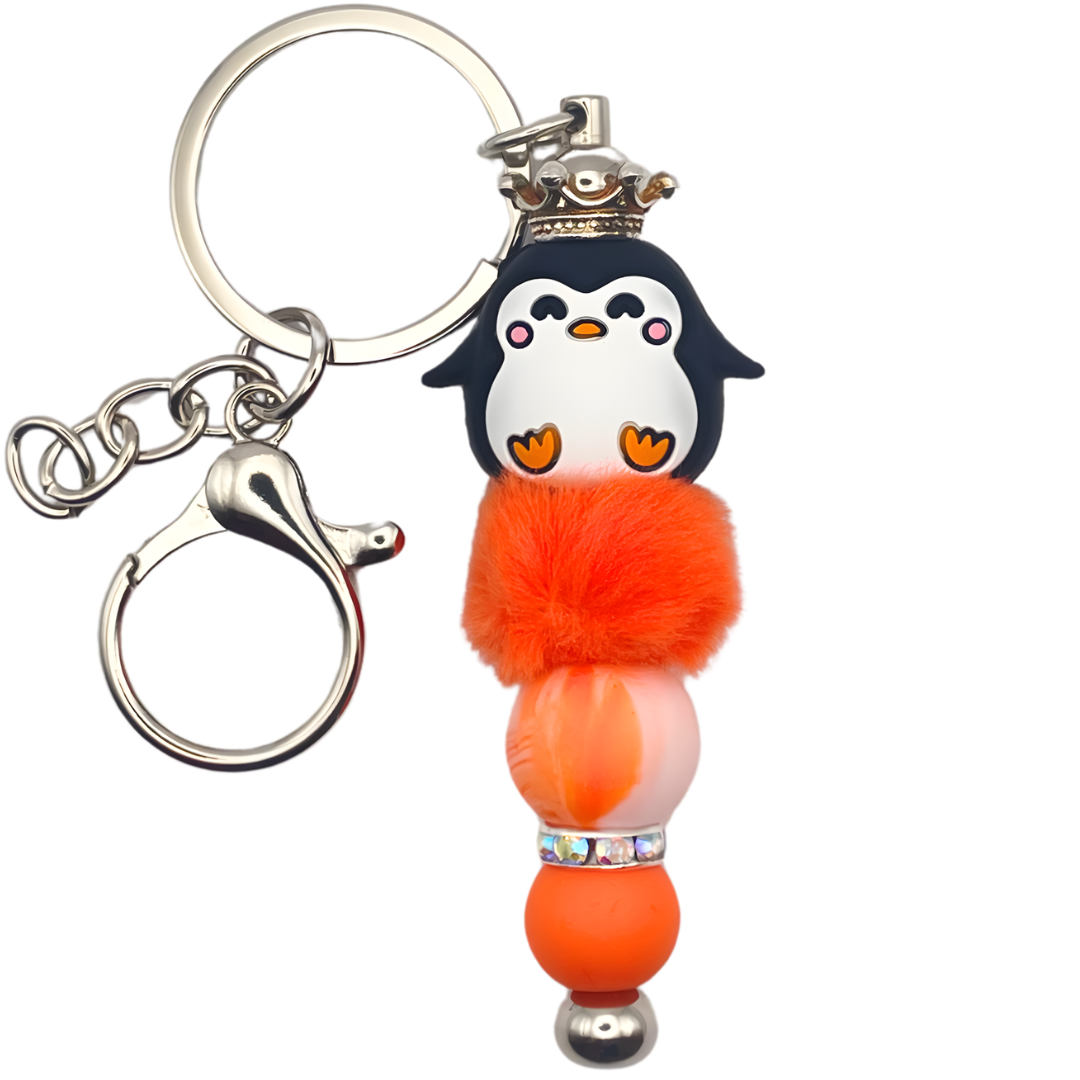 Sleutelhanger op staaf Pinguin Oranje