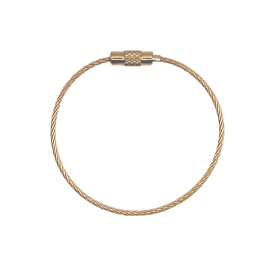 Staaldraad Ring met Schroefsluiting Goud