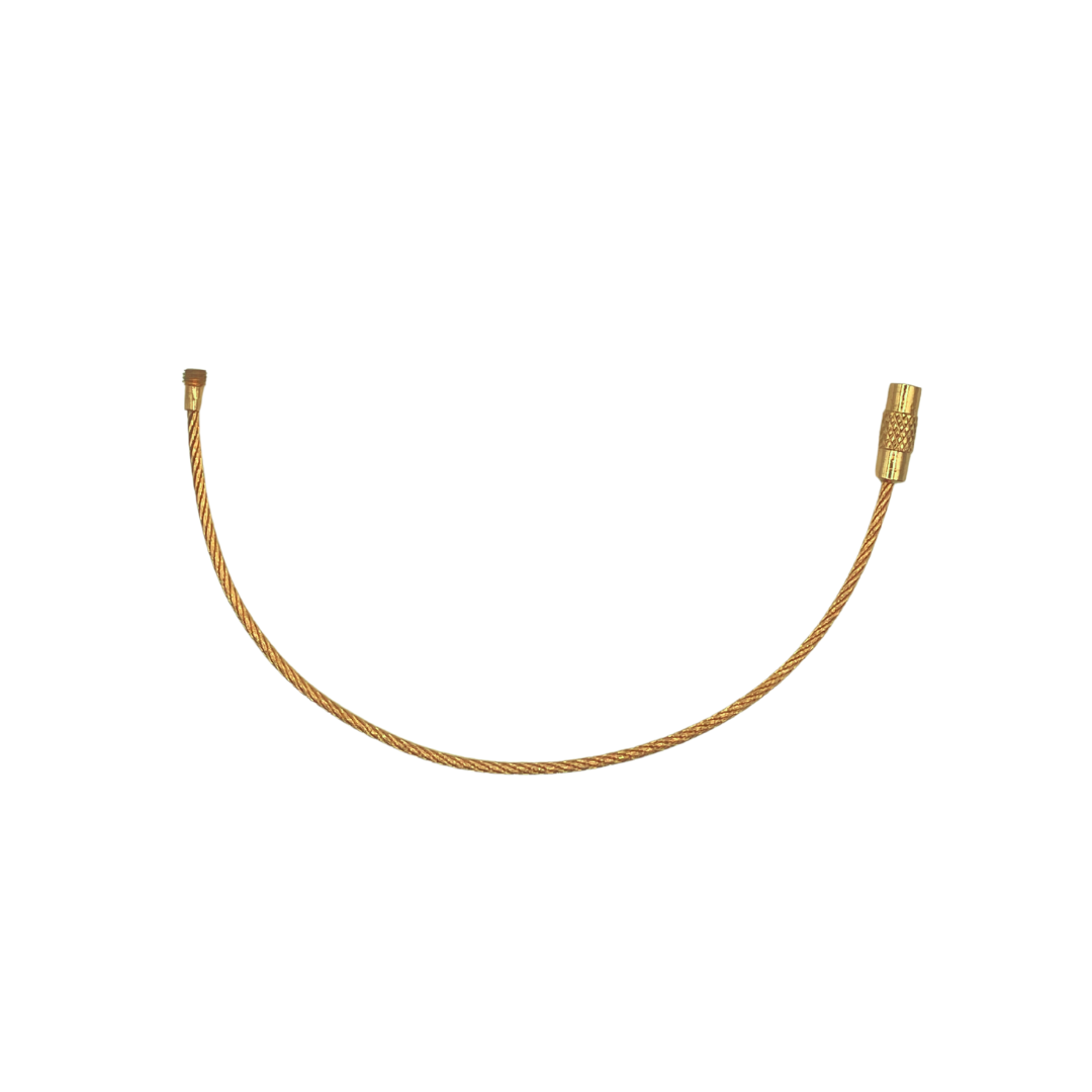 Staaldraad Ring met Schroefsluiting Goud