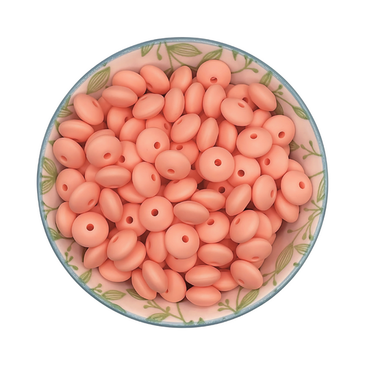 Siliconen kralen tussenschijfjes summer Peach