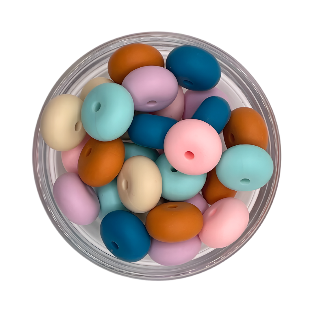 Kralenmix Summer Night siliconen kralen – 30 stuks (6 kleuren)