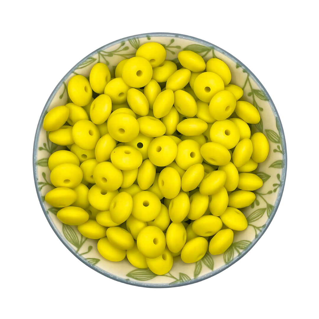 Siliconen kralen tussenschijfjes Lemon