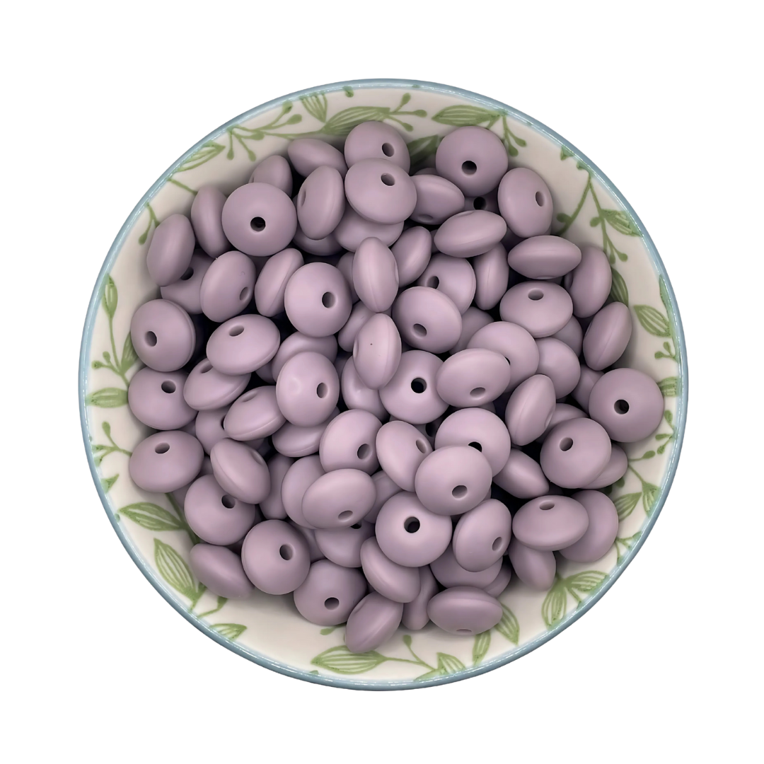 Siliconen kralen tussenschijfjes prille ash