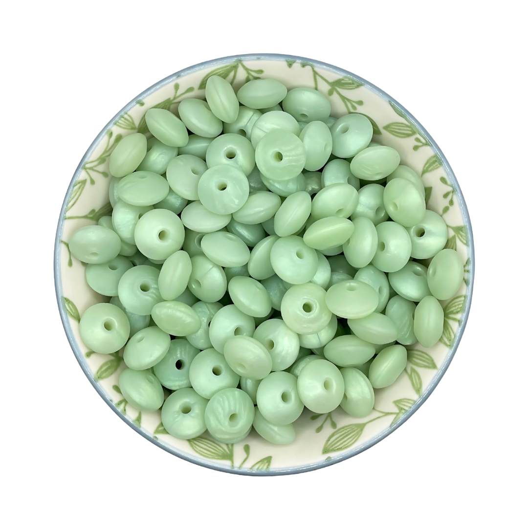 Siliconen Kralen Green Pearl