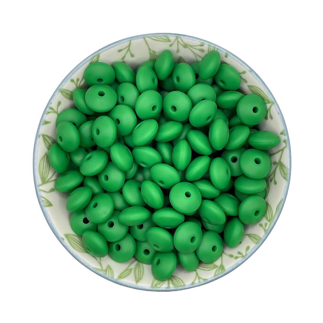 Siliconen kralen tussenschijfjes kerst groen