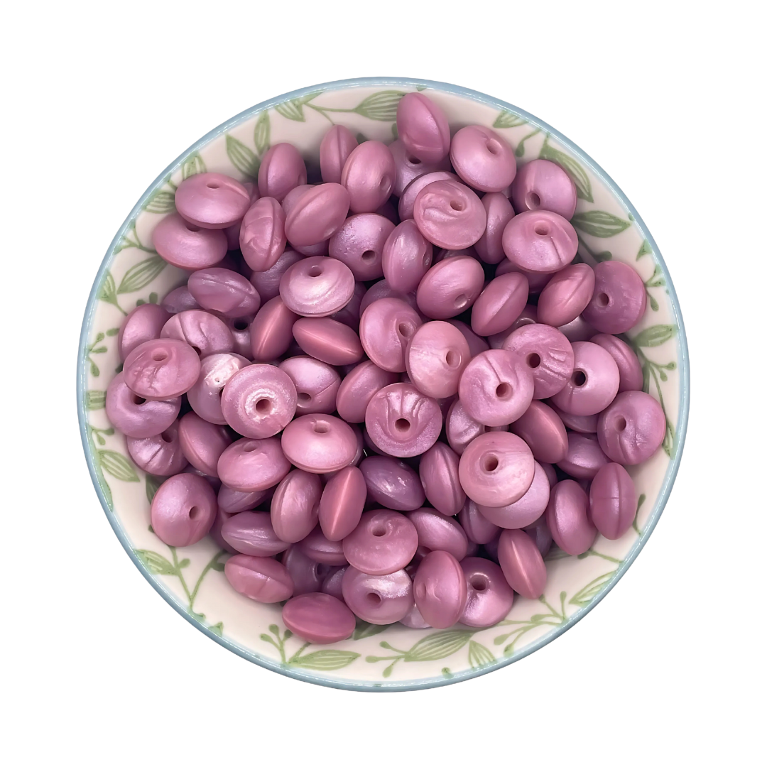 Siliconen Kralen Purple Pearl