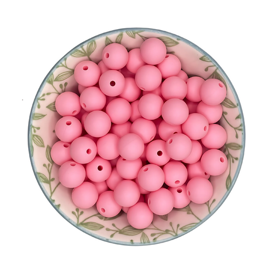 Siliconen kralen 12mm bubblegum roze